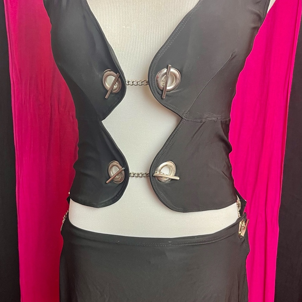 Dreamgirl Black Skirt and Top Large